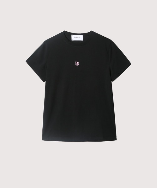 LA POMME petit(ラポミ・プチ)の「Embroidery Monogramme Chic T(Tシャツ/カットソー・レディース・パープル/ピンク/グリーン・SMALL/MEDIUM/LARGE)」の1枚目の写真