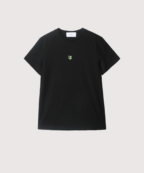 LA POMME petit(ラポミ・プチ)の「Embroidery Monogramme Chic T(Tシャツ/カットソー・レディース・パープル/ピンク/グリーン・SMALL/MEDIUM/LARGE)」の2枚目の写真