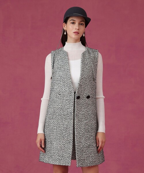 ANAYI(アナイ)の「【セットアップ対応商品】ラメファンシーツイードジレ ワンピース(ワンピース・レディース・ブラック/ホワイト・38/36/34)」の7枚目の写真
