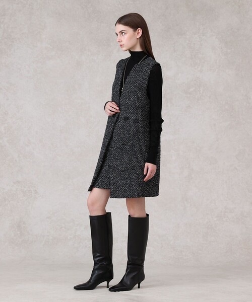 ANAYI(アナイ)の「【セットアップ対応商品】ラメファンシーツイードジレ ワンピース(ワンピース・レディース・ブラック/ホワイト・38/36/34)」の11枚目の写真