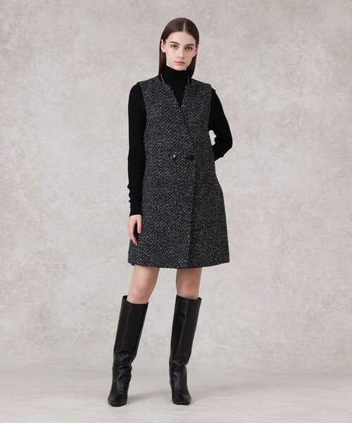 ANAYI(アナイ)の「【セットアップ対応商品】ラメファンシーツイードジレ ワンピース(ワンピース・レディース・ブラック/ホワイト・38/36/34)」の14枚目の写真