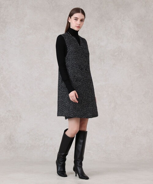 ANAYI(アナイ)の「【セットアップ対応商品】ラメファンシーツイードジレ ワンピース(ワンピース・レディース・ブラック/ホワイト・38/36/34)」の15枚目の写真