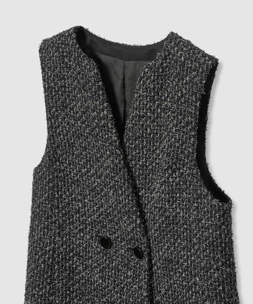 セットアップ対応商品】ラメファンシーツイードジレ ワンピース