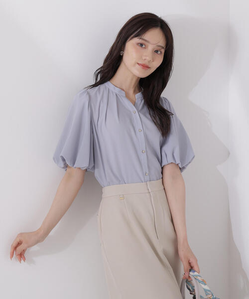 PROPORTION BODY DRESSING（プロポーションボディドレッシング）の「＜ウォッシャブル＞バルーンタックブラウス / 1215210802（シャツ/ブラウス・レディース・ブルー/グレー/ダークグレー・FREE）」の6枚目の写真