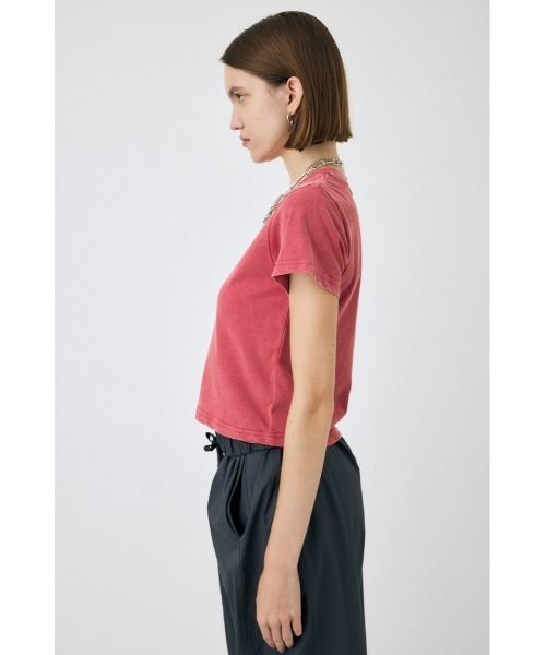 MOUSSY（マウジー）の「LITTLE POPS LOGO Tシャツ（Tシャツ/カットソー・レディース・ホワイト/ライトブルー/ライトブラック/ピンク・FREE）」の15枚目の写真