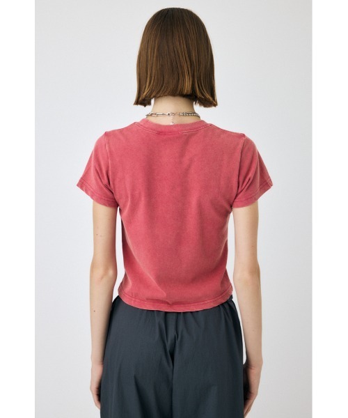 MOUSSY（マウジー）の「LITTLE POPS LOGO Tシャツ（Tシャツ/カットソー・レディース・ホワイト/ライトブルー/ライトブラック/ピンク・FREE）」の16枚目の写真