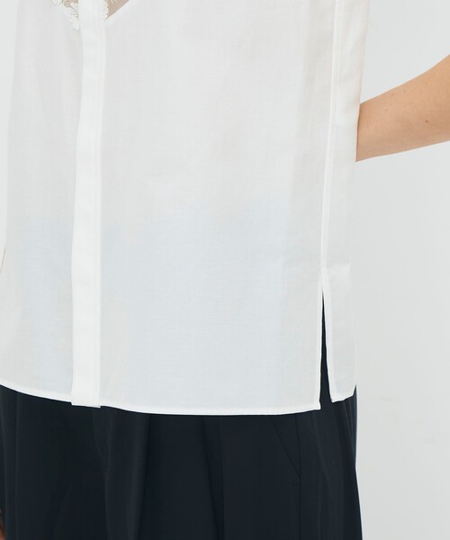 caban（キャバン）の「フレンチレースコンビ ボザムシャツ（シャツ/ブラウス・レディース・ホワイト・FREE）」の8枚目の写真