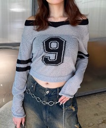SPIRALGIRL | スポーティーナンバーショートニット(ニット/セーター)