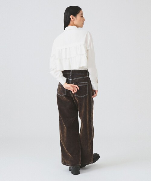 Ray BEAMS（レイビームス）の「ティアードクロップド シャツ（シャツ/ブラウス・レディース・サックスブルー/ホワイト・ONE SIZE）」の16枚目の写真