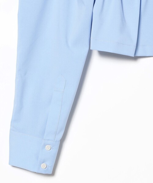 Ray BEAMS（レイビームス）の「ティアードクロップド シャツ（シャツ/ブラウス・レディース・サックスブルー/ホワイト・ONE SIZE）」の6枚目の写真