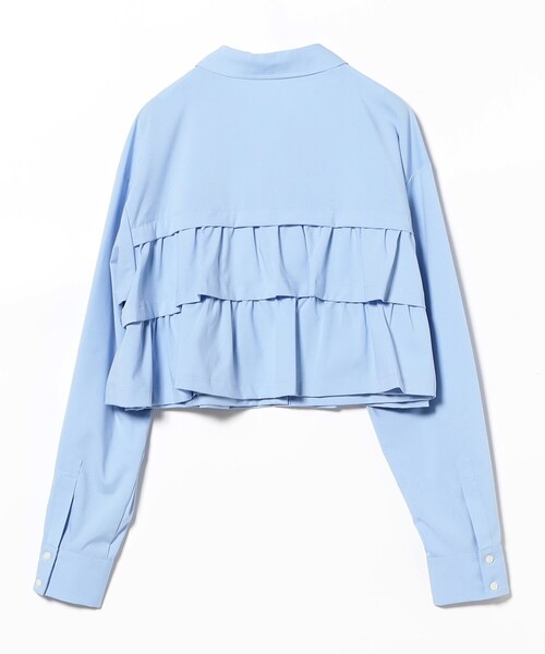 Ray BEAMS（レイビームス）の「ティアードクロップド シャツ（シャツ/ブラウス・レディース・サックスブルー/ホワイト・ONE SIZE）」の7枚目の写真