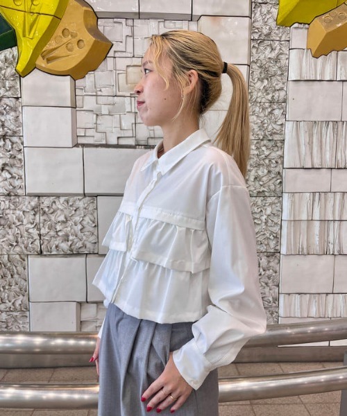 ティアードクロップド シャツ（シャツ/ブラウス）｜Ray BEAMS