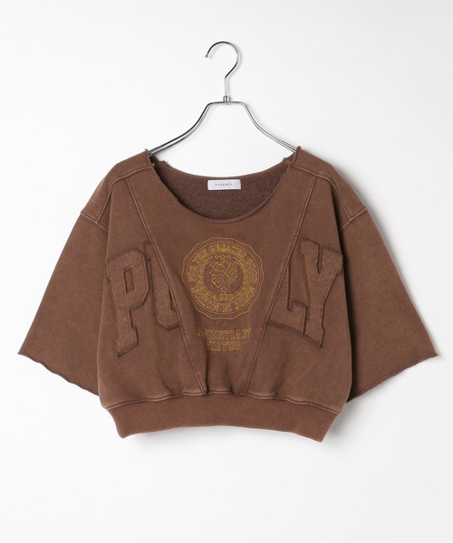 PAGEBOY(ページボーイ)の「リメイクライクカレッジ(半袖)(Tシャツ/カットソー・レディース・ダークブラウン/チャコールグレー/グレー・FREE)」の12枚目の写真