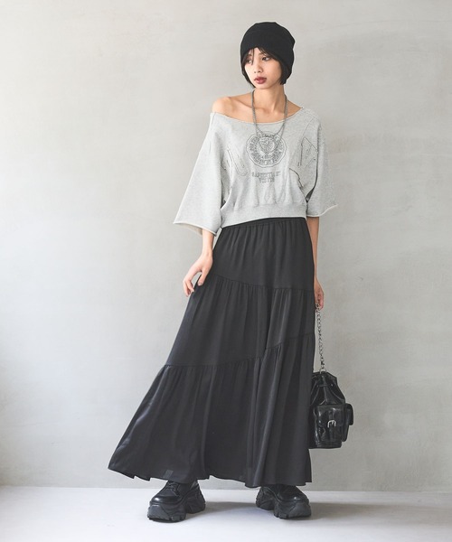 PAGEBOY(ページボーイ)の「リメイクライクカレッジ(半袖)(Tシャツ/カットソー・レディース・ダークブラウン/チャコールグレー/グレー・FREE)」の20枚目の写真