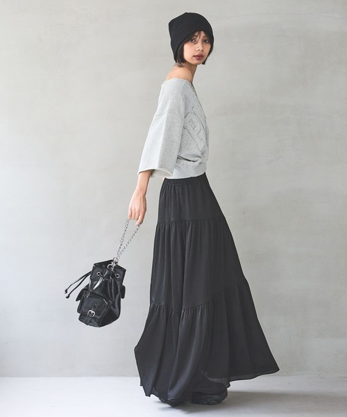 PAGEBOY(ページボーイ)の「リメイクライクカレッジ(半袖)(Tシャツ/カットソー・レディース・ダークブラウン/チャコールグレー/グレー・FREE)」の22枚目の写真