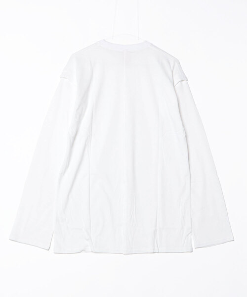 k3&co.(ケイスリーアンドコー)の「Slit top(Tシャツ/カットソー・レディース・ホワイト/ブラック・ONE SIZE)」の3枚目の写真