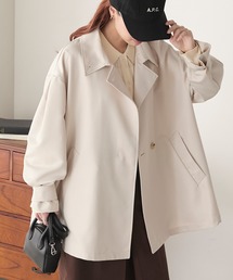 BONLECILL（ボンルシール）の「【撥水】2wayAラインショートトレンチコート（トレンチコート）」