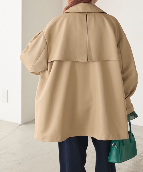 セール】【撥水】2wayAラインショートトレンチコート（トレンチ