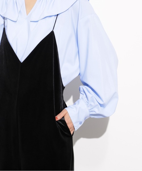 N.（N. Natural Beauty Basic）（エヌエヌナチュラルビューティーベーシック）の「【PS/低身長サイズ】ベロアオールインワン（つなぎ/オールインワン・レディース・ブラウン/ブラック・MEDIUM/PS）」の11枚目の写真