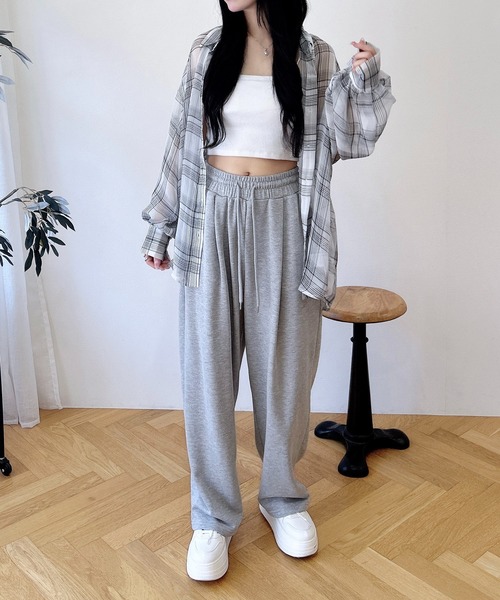 INGNI(イング)の「シアーチェックビッグシャツ(シャツ/ブラウス・レディース・ブラック系/ホワイト系その他7・M)」の8枚目の写真