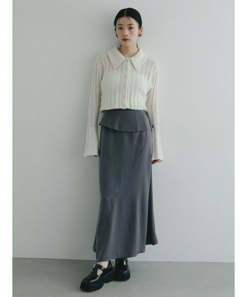 セール】カラーデザインシアーニットカーデプルオーバー（ニット