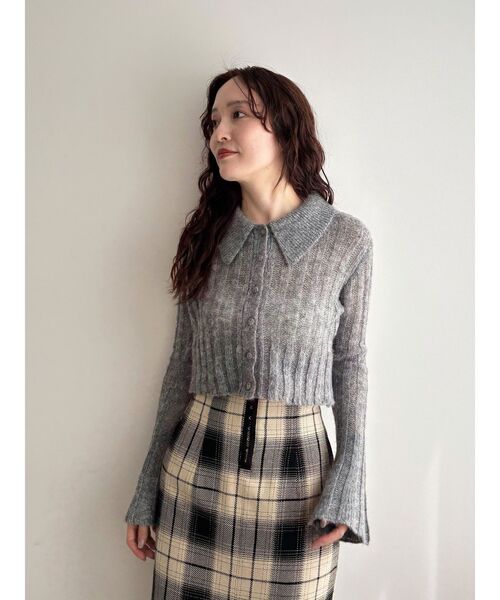 LAGUNAMOON（ラグナムーン）の「カラーデザインシアーニットカーデプルオーバー（ニット/セーター・レディース・オフホワイト/グレー/ブルー/ブラウン・FREE）」の17枚目の写真