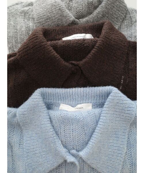 セール】カラーデザインシアーニットカーデプルオーバー（ニット