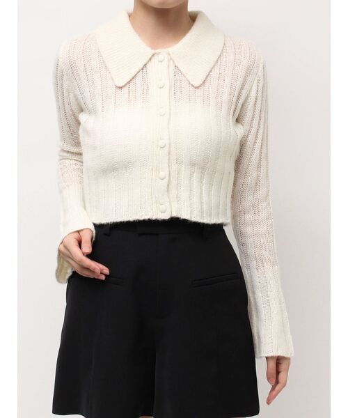 セール】カラーデザインシアーニットカーデプルオーバー（ニット