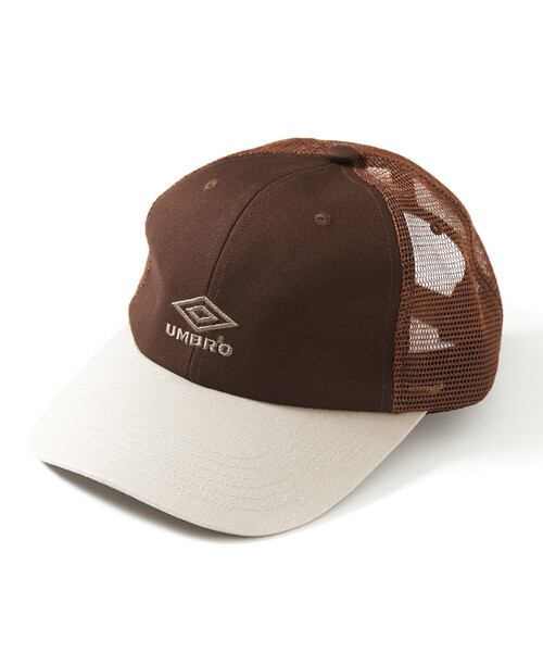 UMBRO(アンブロ)の「UMBRO/アンブロ 【新色追加】SP Mesh Logo Cap/別注 メッシュ ロゴ キャップ(キャップ・メンズ・ブラウン/ブラック系/ネイビー/ホワイト系その他/ホワイト・ONE SIZE)」の5枚目の写真