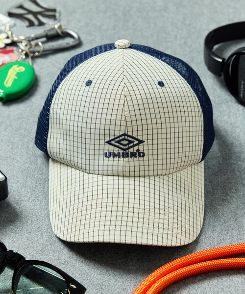 UMBRO(アンブロ)の「UMBRO/アンブロ 【新色追加】SP Mesh Logo Cap/別注 メッシュ ロゴ キャップ(キャップ・メンズ・ブラウン/ブラック系/ネイビー/ホワイト系その他/ホワイト・ONE SIZE)」の2枚目の写真