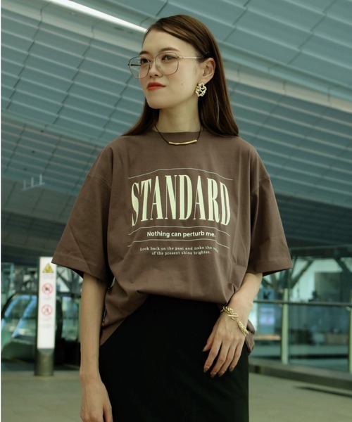 Scrap Book(スクラップブック)の「【Scrap Book】sheerjerseyTee 別注柄STANDARD(Tシャツ/カットソー・レディース・ホワイト/ネイビー/ブラック/ブラウン・FREE)」の3枚目の写真