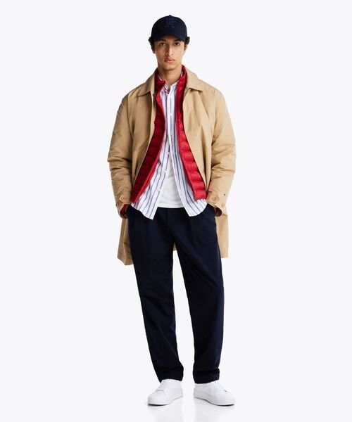 TOMMY HILFIGER（トミーヒルフィガー）の「コートレザーディテールスニーカー（スニーカー・メンズ・ホワイト・25cm/26cm/27.5cm/26.5cm）」の2枚目の写真