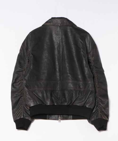 MARCO OVERSIZED LEATHER BOMBER JACKET | MARCO オーバーサイズ