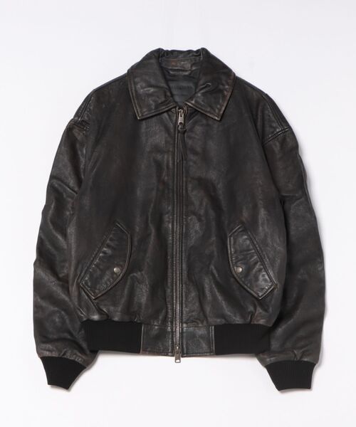 MARCO OVERSIZED LEATHER BOMBER JACKET | MARCO オーバーサイズ