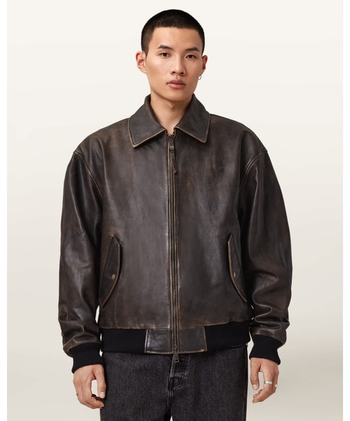 MARCO OVERSIZED LEATHER BOMBER JACKET | MARCO オーバーサイズ