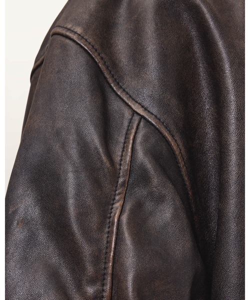 MARCO OVERSIZED LEATHER BOMBER JACKET | MARCO オーバーサイズ