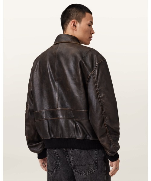 MARCO OVERSIZED LEATHER BOMBER JACKET | MARCO オーバーサイズ