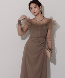 シアーラッフルドレス