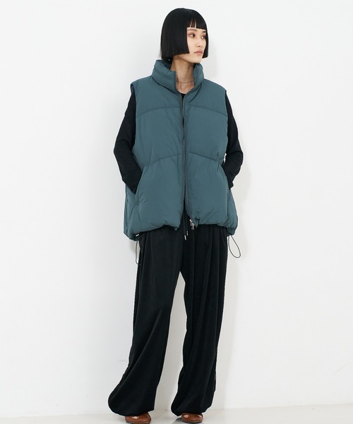 NOMINE（ノミネ）の「ボリューム パファーダウンベスト（ダウンベスト・レディース・ブラック/ダークグリーン/ブラウン・フリー）」の17枚目の写真
