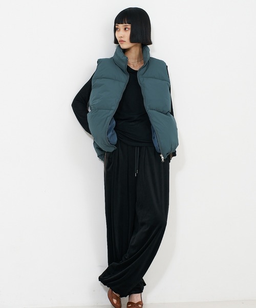 NOMINE（ノミネ）の「ボリューム パファーダウンベスト（ダウンベスト・レディース・ブラック/ダークグリーン/ブラウン・フリー）」の19枚目の写真