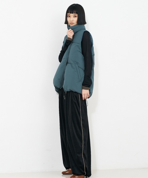 NOMINE（ノミネ）の「ボリューム パファーダウンベスト（ダウンベスト・レディース・ブラック/ダークグリーン/ブラウン・フリー）」の21枚目の写真