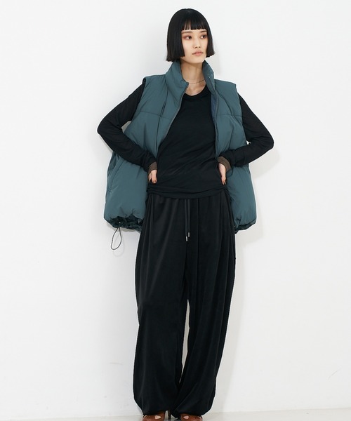 NOMINE（ノミネ）の「ボリューム パファーダウンベスト（ダウンベスト・レディース・ブラック/ダークグリーン/ブラウン・フリー）」の20枚目の写真