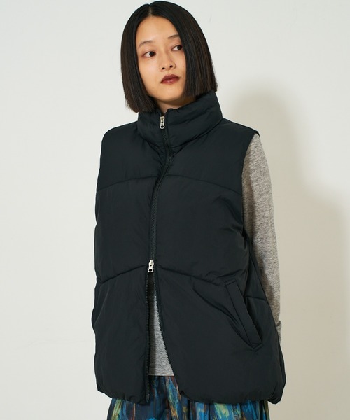 NOMINE（ノミネ）の「ボリューム パファーダウンベスト（ダウンベスト・レディース・ブラック/ダークグリーン/ブラウン・フリー）」の9枚目の写真