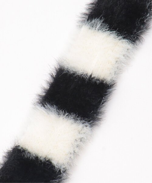 VENCEEXCHANGE（ヴァンスエクスチェンジ）の「ボーダーシャギーニットスリムマフラー（ストール/ショール・レディース・ブルー/ブラック/グリーン/ベージュ・FREE）」の13枚目の写真