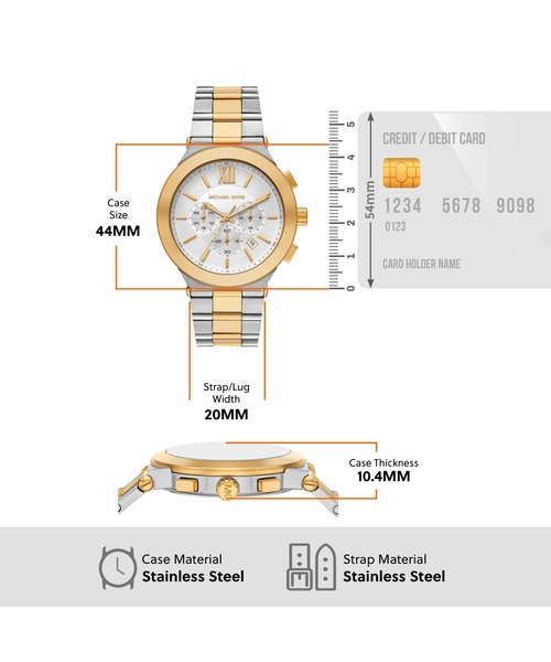 MICHAEL KORS（マイケルコース）の「マイケル・コース 腕時計 メンズ アナログ ステンレス MK9221（アナログ腕時計・メンズ・マルチ・FREE）」の5枚目の写真