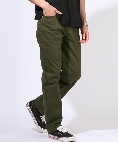LUXSTYLE(ラグスタイル)の「ワイドストレッチツイルパンツ(チノパンツ・メンズ・ベージュ/ブラック/カーキ/チャコールグレー・M/L/XL)」の4枚目の写真