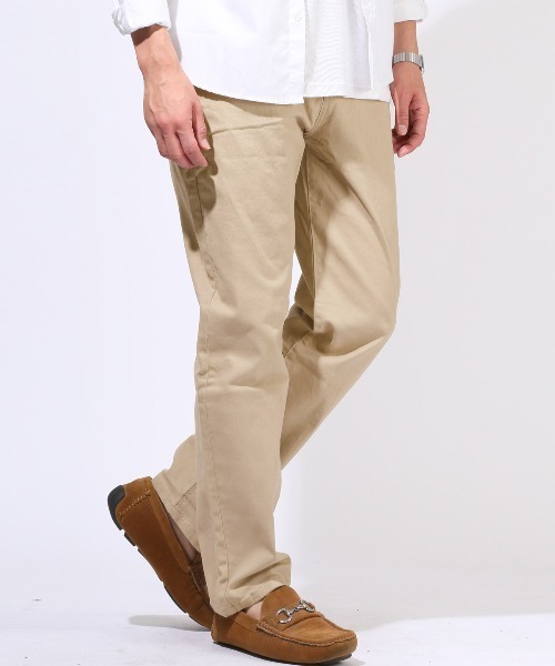 LUXSTYLE(ラグスタイル)の「ワイドストレッチツイルパンツ(チノパンツ・メンズ・ベージュ/ブラック/カーキ/チャコールグレー・M/L/XL)」の11枚目の写真