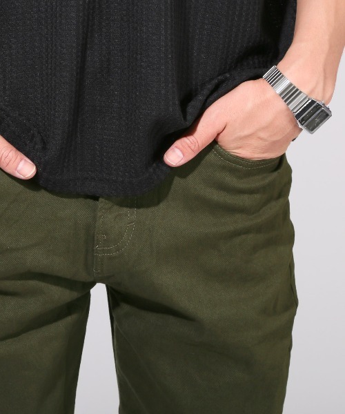 LUXSTYLE(ラグスタイル)の「ワイドストレッチツイルパンツ(チノパンツ・メンズ・ベージュ/ブラック/カーキ/チャコールグレー・M/L/XL)」の15枚目の写真
