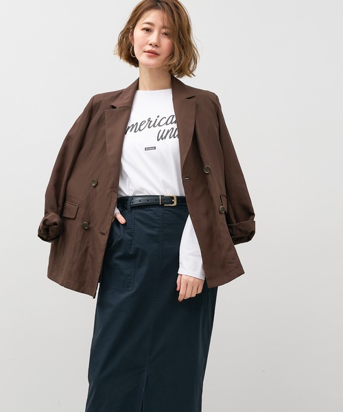 AMERICANA（アメリカーナ）の「15th ANNIVERSARY 【AMERICANA×MICA&DEAL】ロングスリーブTシャツ（Tシャツ/カットソー・レディース・ネイビー/グレー/ブラウン/ホワイト・FREE）」の22枚目の写真