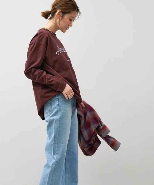 AMERICANA（アメリカーナ）の「15th ANNIVERSARY 【AMERICANA×MICA&DEAL】ロングスリーブTシャツ（Tシャツ/カットソー・レディース・ネイビー/グレー/ブラウン/ホワイト・FREE）」の10枚目の写真